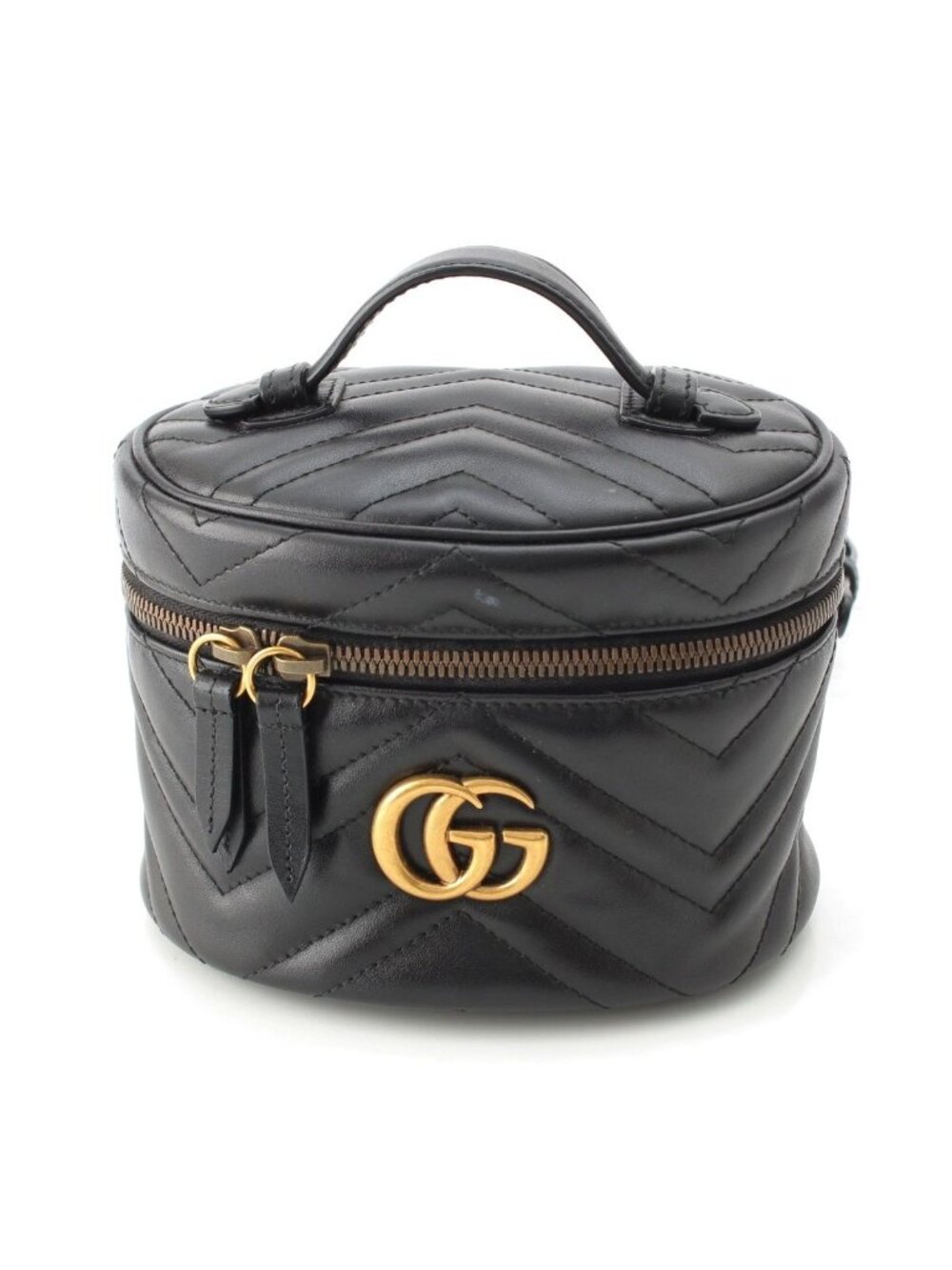 Gucci GG Marmont Leather Vanity Shape Backpack Black